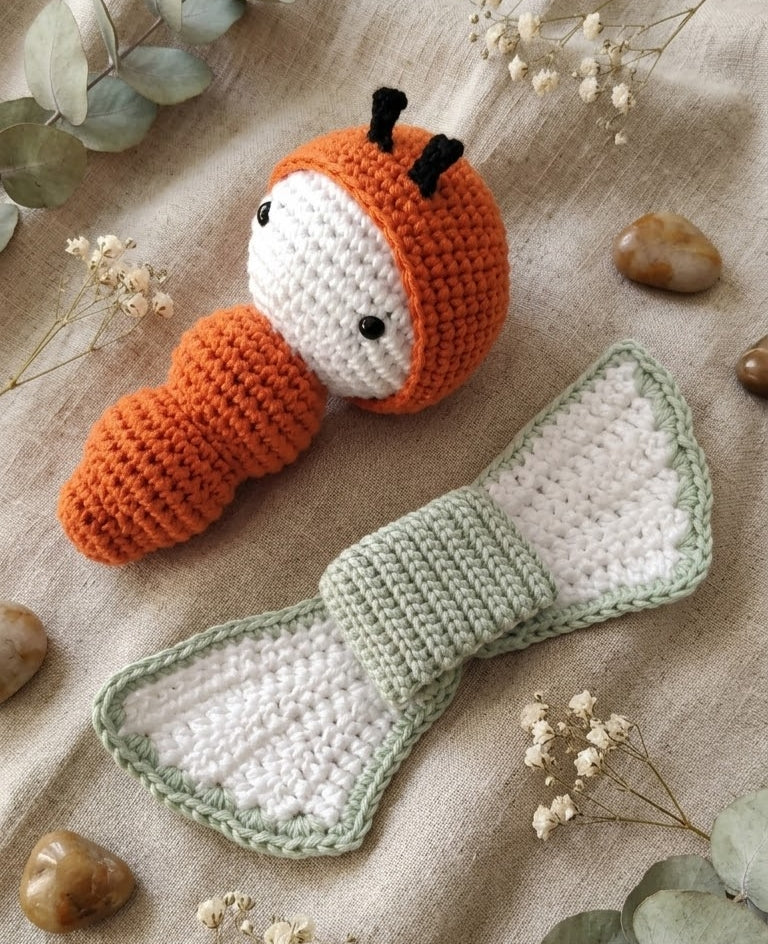 Alma · Mariposa de ganchillo · Naranja Calabaza